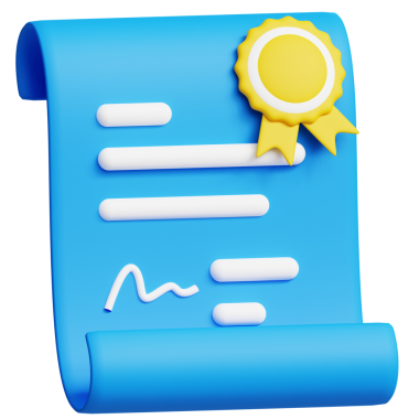 Kurdeleli düz mavi sertifika simgesi, ödüller, başarılar ve dijital kimlik kartları için mükemmel.