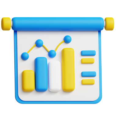 Gösterge panelleri ve pazarlama görselleri için uygun, çubukları ve satırı olan bir veri analizi şeması simgesi.