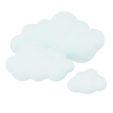 Cloudy 3d render weather icon