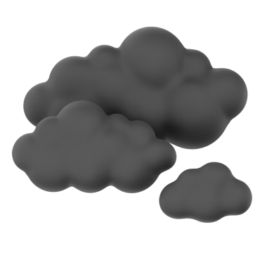 Dark Cloud 3d render weather icons set