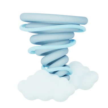 Wind Turbine White Cloud 3d render weather icons set