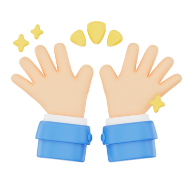 Illustration of youthful hands with sparkles, suitable for children's products, educational materials, or playful content.