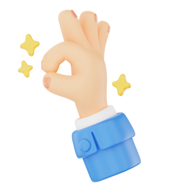 Digital illustration of a hand making the OK gesture, suitable for web design, social media, and communication content.
