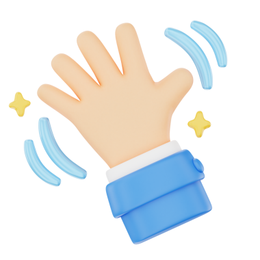 Simple waving hand icon suitable for communication, greetings, and social media applications.