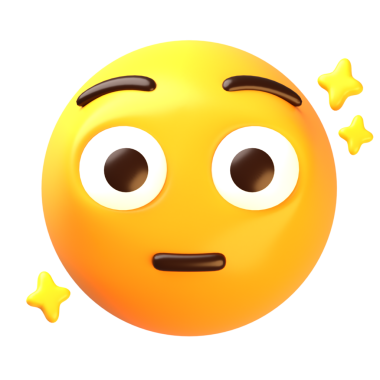 Expressive emoji face with thoughtful expression, suitable for communication, social media, and digital messaging.