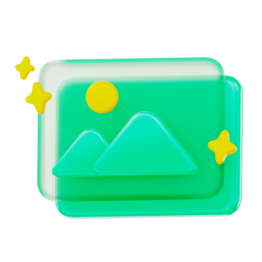 A vibrant icon representing digital photo storage and sharing, ideal for tech and multimedia applications.