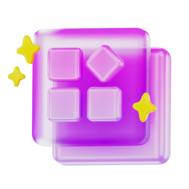 A vibrant 3D icon depicting interconnected puzzle blocks, suitable for gaming, education, or technology branding.