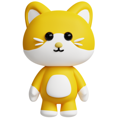 Cat 3D Cute Animals Illustrations