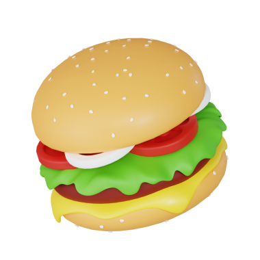 Detailed digital illustration of a cheeseburger ideal for food and restaurant promotion visuals.