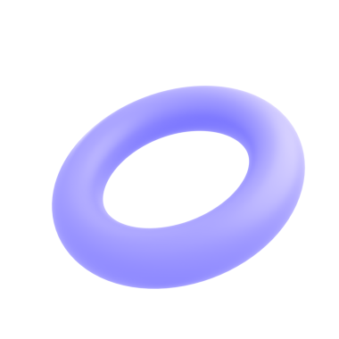 A sleek, glowing 3D ring suitable for technology and innovation branding, emphasizing modernity and advanced design.