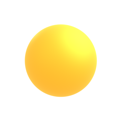 A smooth yellow sphere, ideal for digital design, branding, and educational visualizations.