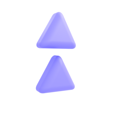 Two blue triangular arrow icons pointing upward, suitable for interface navigation and direction indicators.
