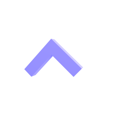 Stylized 3D arrow icon representing growth, direction, or progress, suitable for business, apps, and digital interfaces.