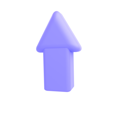 Stylized 3D arrow icon for navigation, direction, and UI design.