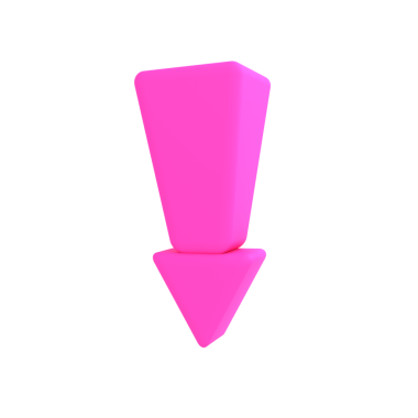 Simple pink arrow pointing downward, suitable for navigation, alerts, or indicating decline in digital interfaces.