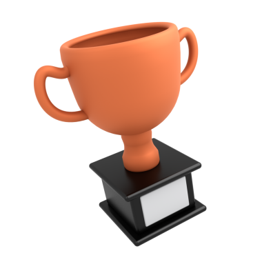A classic trophy cup with handles, ideal for awards, recognition, sports, and achievement promotions.