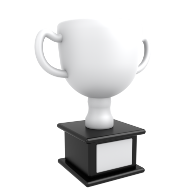 A classic trophy cup on a black base, ideal for awards, competitions, and recognition ceremonies.