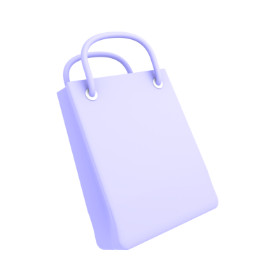 Minimalist shopping bag ideal for retail, e-commerce, and fashion website illustrations.