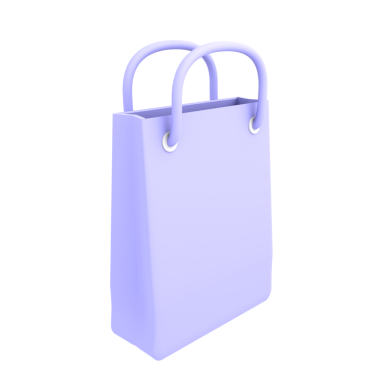 Simple light purple shopping bag suitable for retail, online shops, or branding visuals.