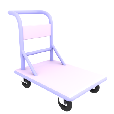 Lightweight mobile platform cart with caster wheels, ideal for material handling and logistics in industrial environments.