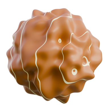 Detailed 3D rendering of a ginger root, suitable for food, health, or culinary content use.