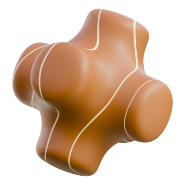 3D Render Detailed illustration of a ginger root, suitable for culinary, health, or organic product visual content.