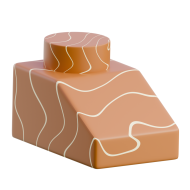 3D Render Handcrafted clay chess pawn with intricate lines, ideal for game-themed art, decor, or educational displays.