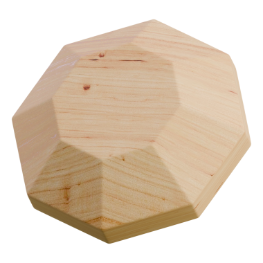 Simple wooden puzzle piece for educational toys, crafts, and puzzle games, showcasing natural wood texture and geometric shape.