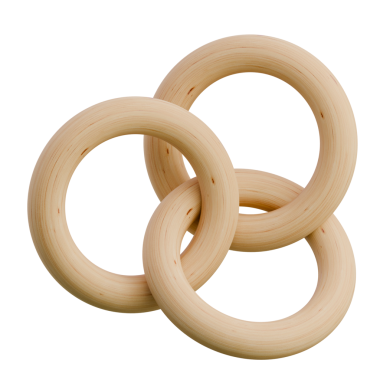 Elegant jewelry with interlinked rings, suitable for fashion promotion, accessories branding, or retail display.