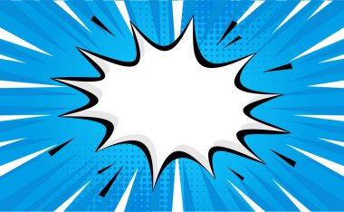 Mavi Çizgi Film Arkaplanı Yıldız Vektör Şablonu