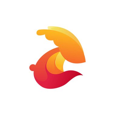 Kırmızı Tavşan Logo Vektör Tasarım Şablonu