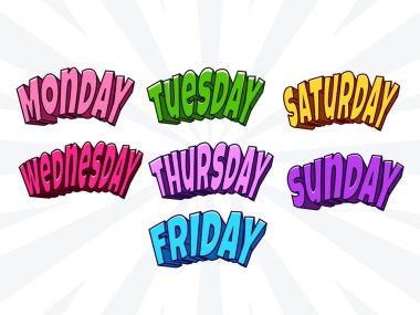 3B Metin Çizgi Roman Vektör Tasarım Şablonu