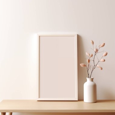 Minimalist iç mekan, İskandinav tarzı, modern iç tasarım, 3 boyutlu