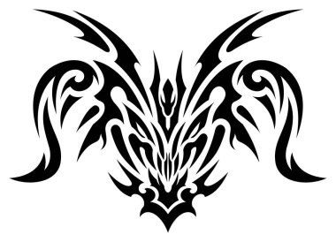 Dövme sanatı, sanatsal sanat, sembol ve işaret, logo veya çıkartma gibi şeytana ait dövme tasarımı..