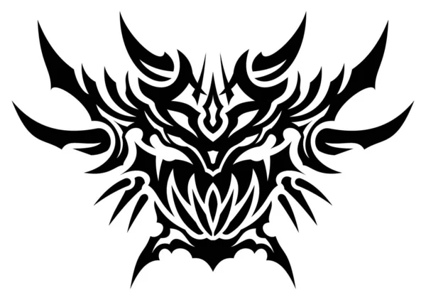 Tetování Démona Tvář Pro Tetování Umění Umělecké Umění Symbol Znak — Stockový vektor