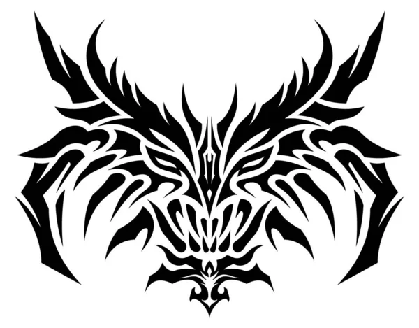 Tatuering Design Demonens Ansikte För Tatuering Konst Konstnärlig Konst Symbol — Stock vektor