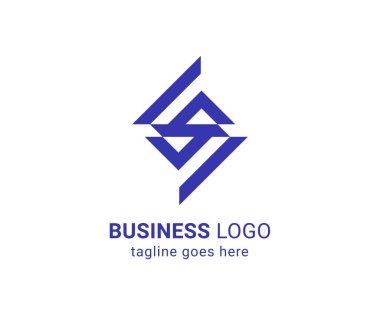 İş için yaratıcı modern logo tasarımı. Logo mavi renkli iş için tasarlandı. Modern mavi iş logosu.