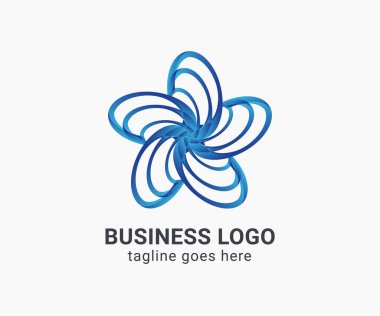 İş için logo tasarımı. İş için yaratıcı modern logo tasarımı. Mavi iş logosu tasarımı.