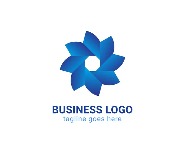 Design Logo Bleu Moderne Pour Les Entreprises Conception Logo Minimaliste — Image vectorielle