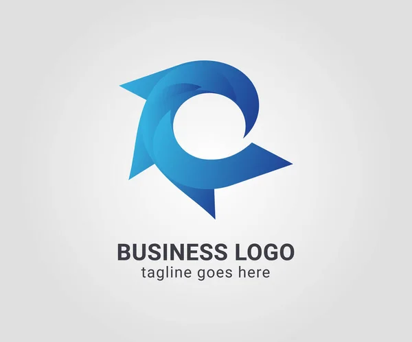 Lettre Logo Design Pour Les Entreprises Logo Lettre Abstrait Bleu — Image vectorielle