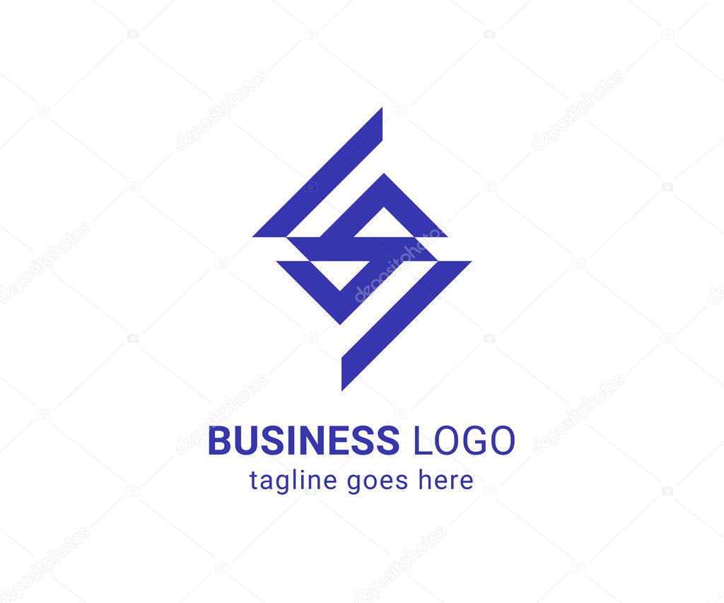 Creative modern logo design for business. Logo design for business with blue color. Modern blue business logo.