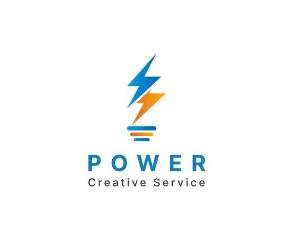 Modèle Logo Icône Vecteur Alimentation Électrique Thunder Pour Les Entreprises — Image vectorielle