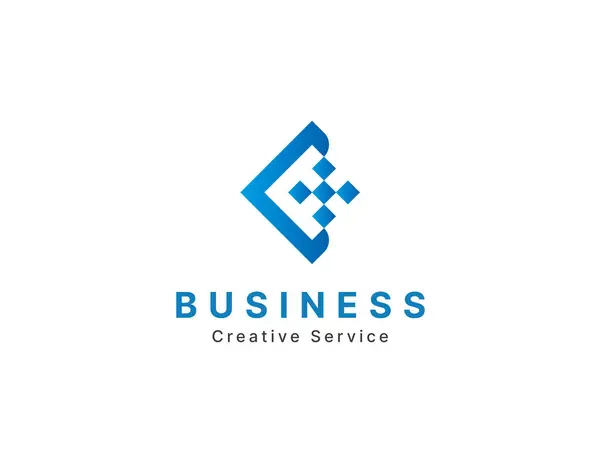 Абстрактный Пиксельный Шаблон Логотипа Корпоративного Бизнеса — стоковый вектор