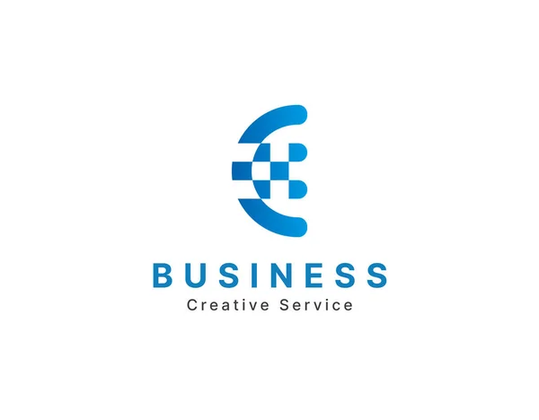 Kreative Abstrakte Buchstabe Verpixeltes Logo Design Für Unternehmen — Stockvektor