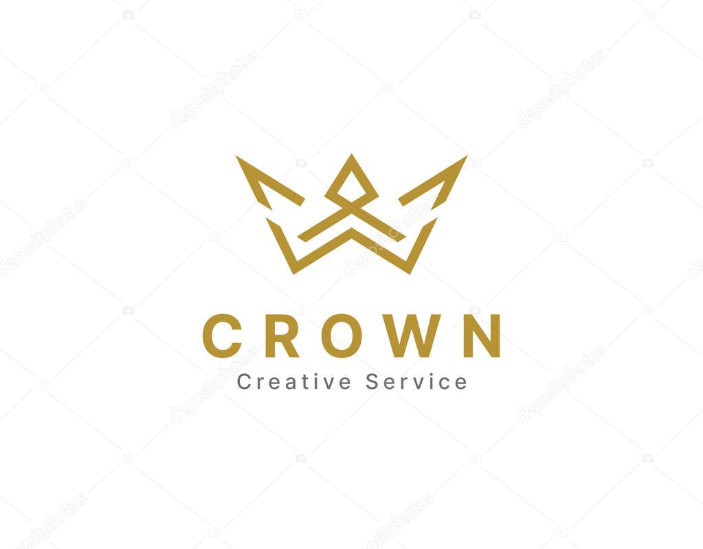 Crown agency group vector logo template for corporate business