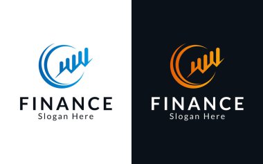 Finansal büyüme gradyan logo tasarım vektörü şablonu ve finans sektörü için büyüme ikonu.