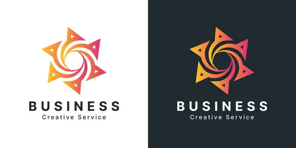 Modèle Abstrait Logo Entreprise Fleur — Image vectorielle