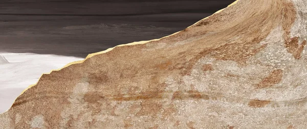 Soyut resim. Zengin dokusu olan illüstrasyon arka planı. Modern sanat modeli. Altın çağdaş sanat. resim