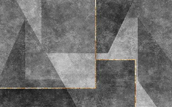 Gold Abstrakte Malerei Geometrische Muster Kunstmalerei Textur Plakat Für Moderne — Stockfoto