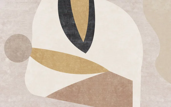 Goud Abstract Schilderen Geometrisch Patroon Kunstschilderkunst Textuur Moderne Kunst Poster — Stockfoto